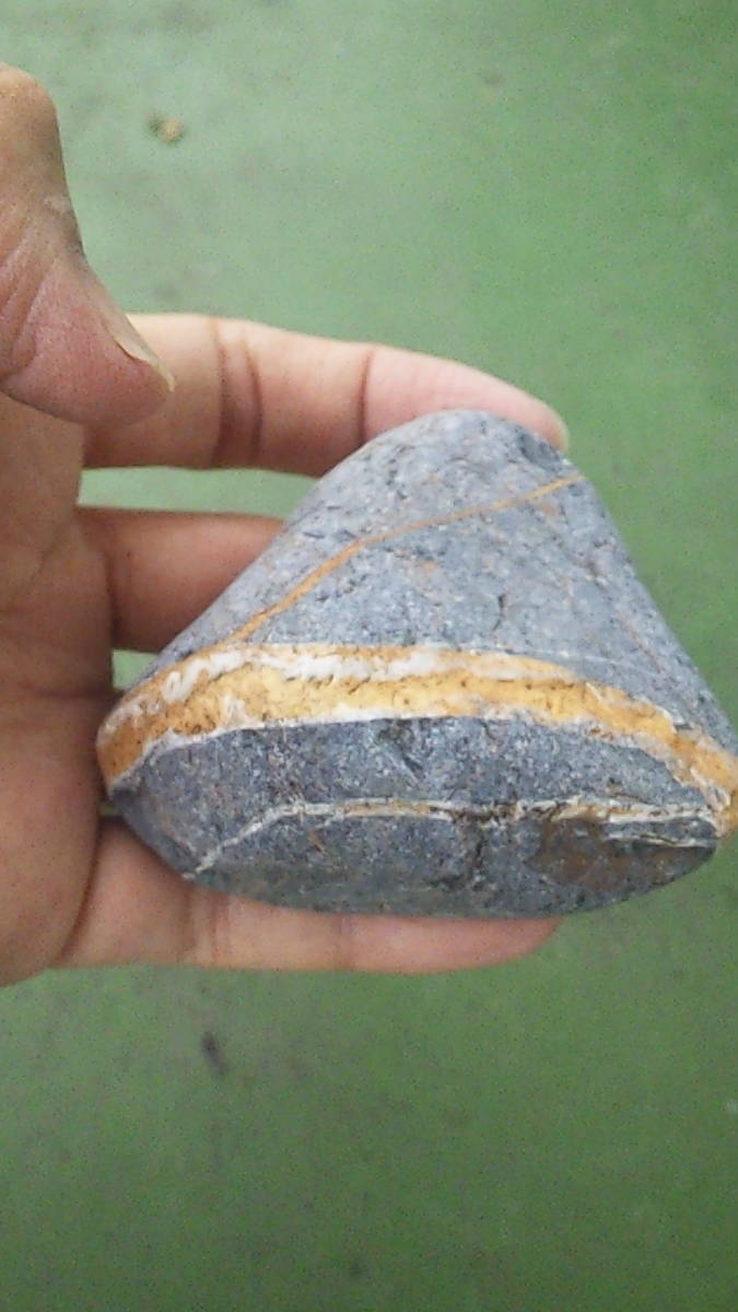  натуральный камень Saitama префектура .. серый. ... камень треугольник рисовый шарик онигири 170g.. для, аквариум, двор камень, камень суйсеки, бонсай, поддон камень 