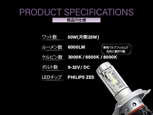 マツダ CX-5(KE##W) ヘッドライト用 H8 H11 H16 LEDバルブ X3正規品 3000K 6500K 8000K切替可能 警告灯キャンセラー内蔵 出荷締切18時_画像4