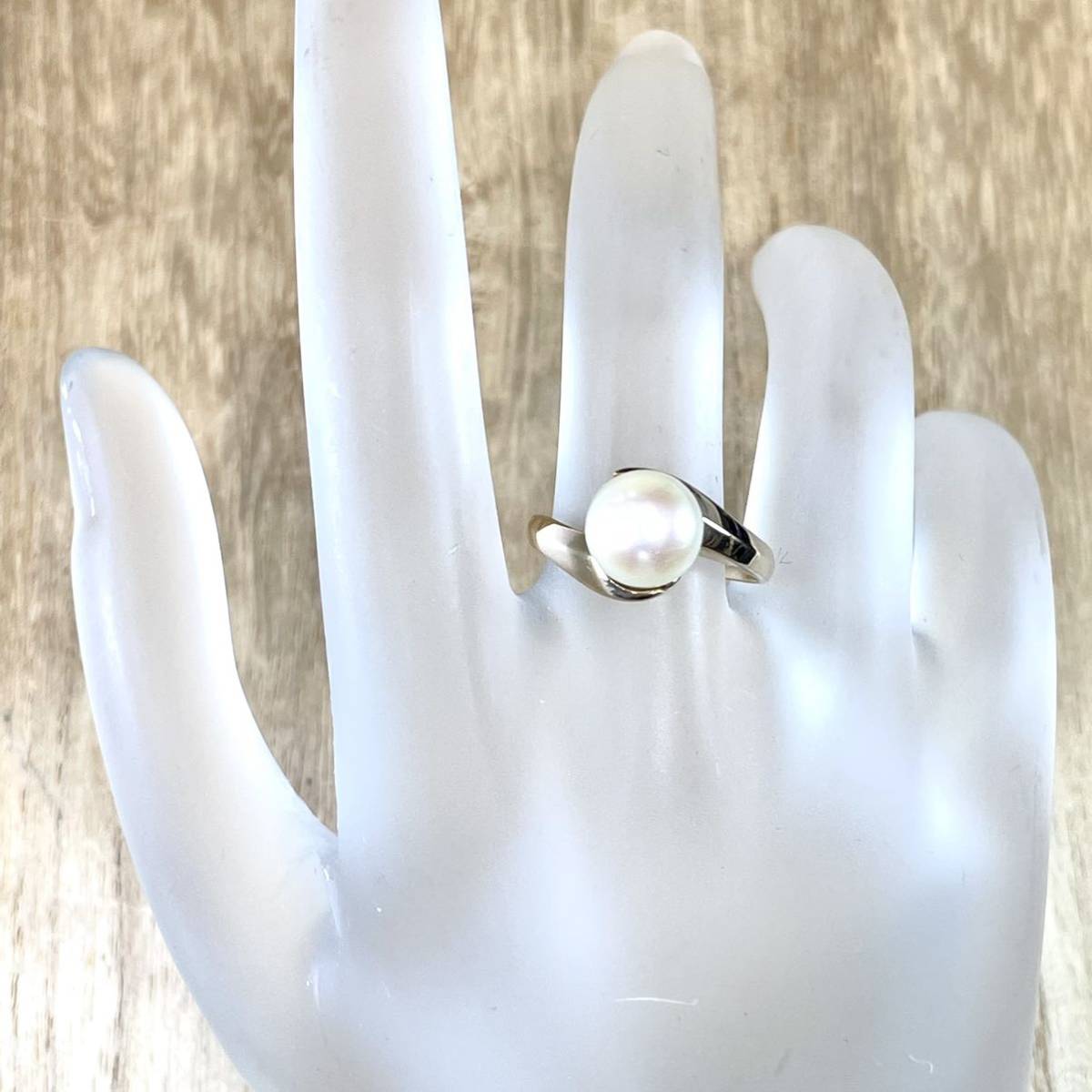 ヴィンテージ!田崎真珠 k18 アコヤパール リング 4.27g M913
