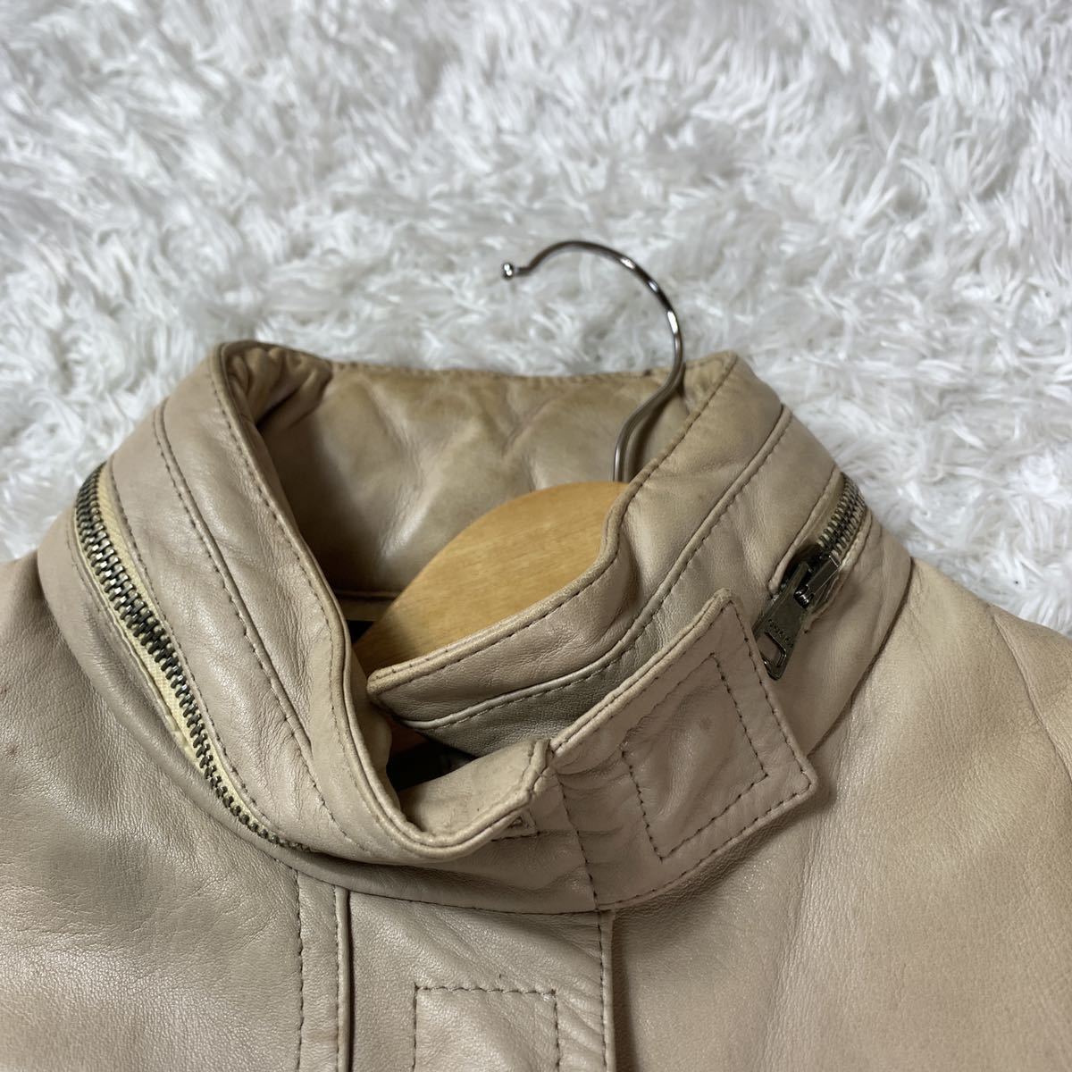 ♡GUCCI♡グッチ ラムレザージャケット 大きいサイズ 42 LL 羊革