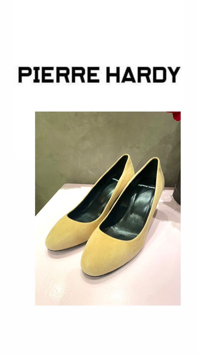 185307 PIERRE HARDY ピエール・アルディ 黄色 スウェード パンプス