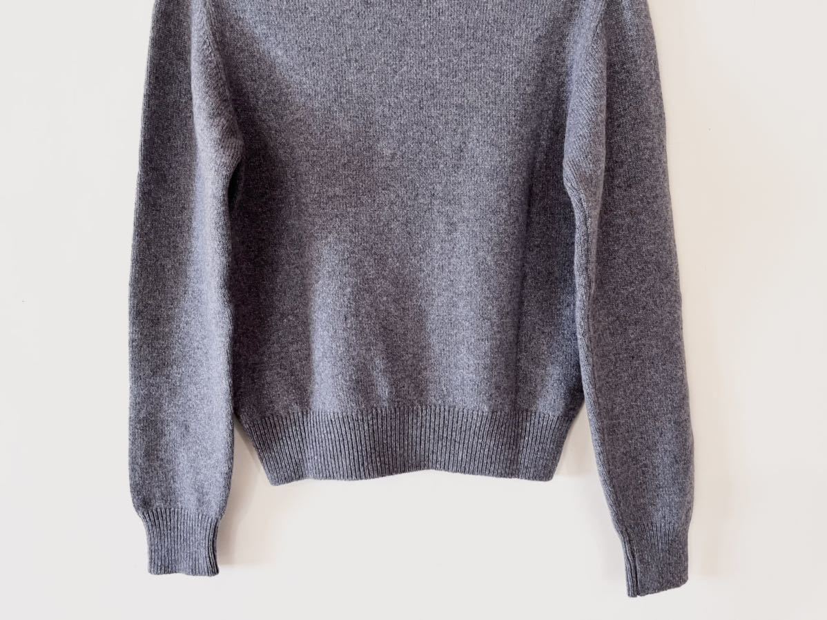 新品タグ付 スコットランド製 MARGARET HOWELL マーガレットハウエル ウールカシミヤ レースカラーニット セーター 52 920円 カタログ掲載