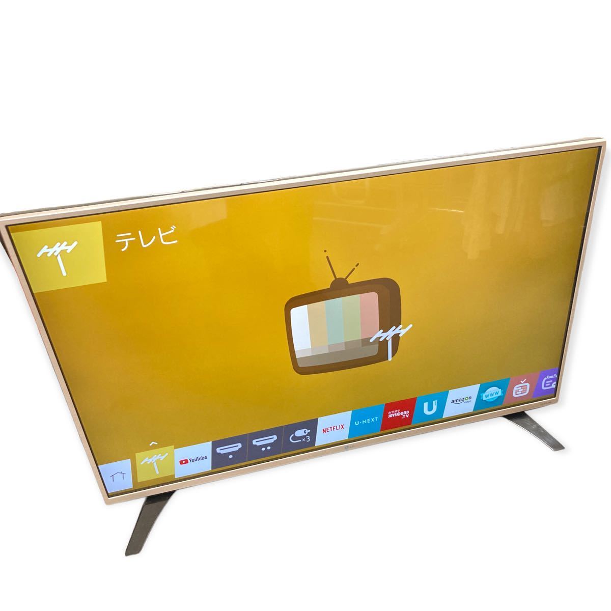 ★通電確認済み LG LED LCD エルジー 43型 カラーテレビ 4K対応テレビ 43UF6900-JC 2015年製 中古 B-CAS有り リモコン付き TV 管理あ362_画像1