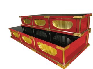 【メーカー再生品】 【受注生産品販売】朱塗り 三間二段ひな壇 (商品番号10199s) (幅120cm高30cm奥40cm)安心の自社工場にて制作 木製高級寺院仏具通販 仏具一般 【メーカー再生品】 【受注生産品販売】朱塗り 三間二段ひな壇 (商品番号10199s) (幅120cm高30cm奥40cm)安心の自社工場にて制作 木製高級寺院仏具通販 仏具一般