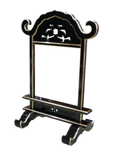【寺院仏具】黒塗り 座用登高座(密壇)4点セット 幅90センチ 安心の自社工場製作品 国産高級木製寺院仏具(受注生産品)(商品番号10139k)_画像6