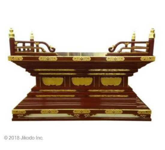 寺院仏具】朱塗り 幅150センチの箱型高級須弥壇 厨子台付き 国内 寺院仏具】朱塗り 幅150センチの箱型高級須弥壇 厨子台付き 国内