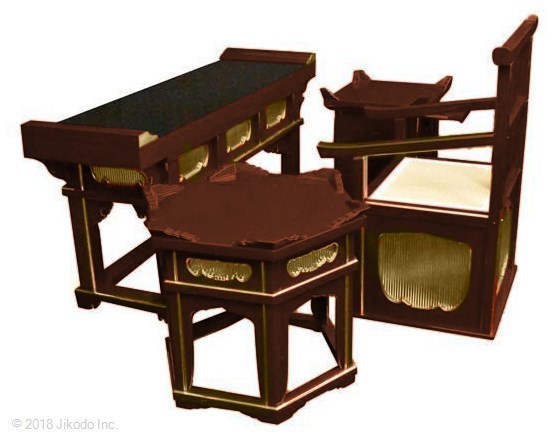 寺院仏具】黒塗り 座用登高座(密壇)4点セット 幅90センチ 安心の 寺院仏具】黒塗り 座用登高座(密壇)4点セット 幅90センチ 安心の
