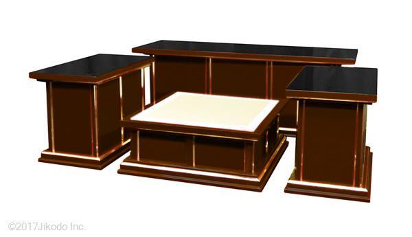 割引クーポン 【寺院仏具】潤み塗り 新型一重密壇(登高座)4点セット 国内自社工場で製作品 (受注生産品)(商品番号10112u) 仏具一般 割引クーポン 【寺院仏具】潤み塗り 新型一重密壇(登高座)4点セット 国内自社工場で製作品 (受注生産品)(商品番号10112u) 仏具一般