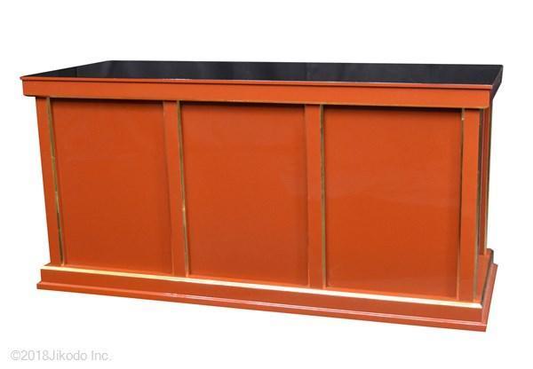 まとめ買いでお得 【寺院仏具】頑丈な供物台 朱塗り 下須板付 幅120cm 安心の国産品 木製高級仏具通販(受注生産品)(商品番号10038s) 仏具一般 まとめ買いでお得 【寺院仏具】頑丈な供物台 朱塗り 下須板付 幅120cm 安心の国産品 木製高級仏具通販(受注生産品)(商品番号10038s) 仏具一般