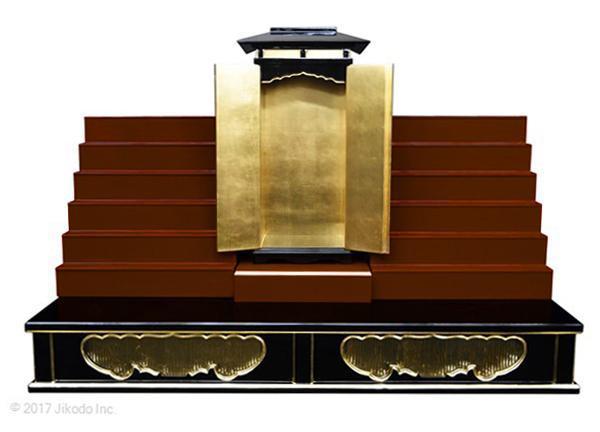 寺院仏具】黒塗り 位牌壇フルセット 厨子・厨子台付 雛壇にも 安心 寺院仏具】黒塗り 位牌壇フルセット 厨子・厨子台付 雛壇にも 安心