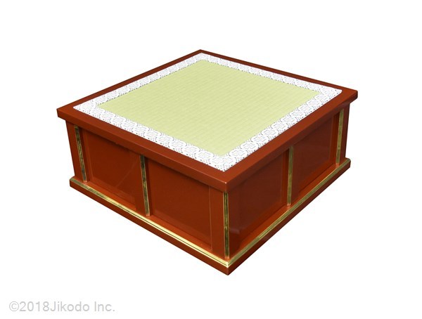寺院仏具】幅56センチ 朱塗り 収納できる折り畳み礼盤 設置場所 寺院仏具】幅56センチ 朱塗り 収納できる折り畳み礼盤 設置場所