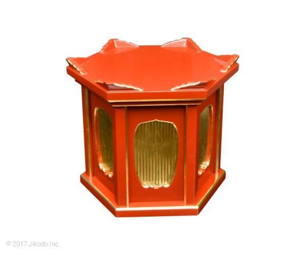 寺院仏具】朱塗り 椅子式用の背高六角木魚台(磬子台)1.5尺 国内 寺院仏具】朱塗り 椅子式用の背高六角木魚台(磬子台)1.5尺 国内