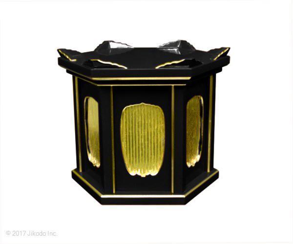 寺院仏具】潤み塗り 椅子式用の背高六角木魚台(磬子台) 寺院仏具】潤み塗り 椅子式用の背高六角木魚台(磬子台)