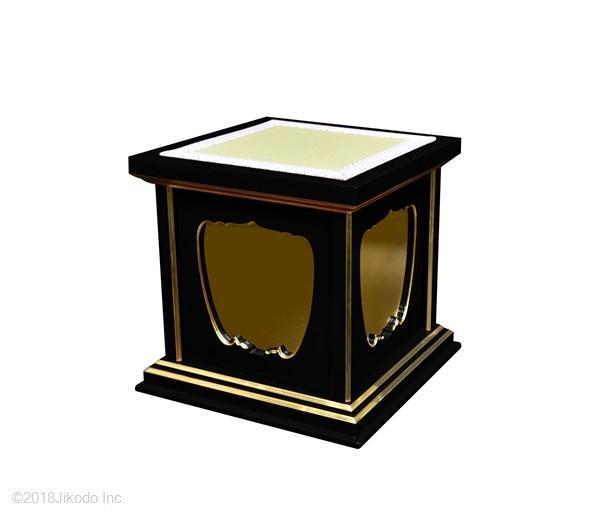 【寺院仏具】幅45センチ　黒塗りの椅子式一重礼盤　(受注生産品)（商品番号11012k)