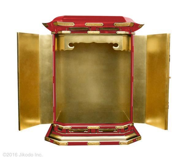もらって嬉しい出産祝い 【寺院仏具】朱塗り 金具付 高級隅切厨子 高さ90センチ 国内自社工場製作品(受注生産品)(商品番号11158s) 仏具一般 もらって嬉しい出産祝い 【寺院仏具】朱塗り 金具付 高級隅切厨子 高さ90センチ 国内自社工場製作品(受注生産品)(商品番号11158s) 仏具一般