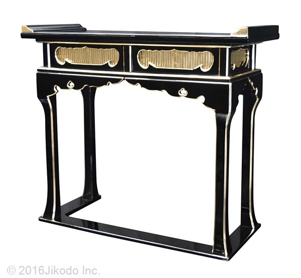 寺院仏具】幅90センチ 黒塗りのオリジナル背高導師机 サイズ調整可能 寺院仏具】幅90センチ 黒塗りのオリジナル背高導師机 サイズ調整可能