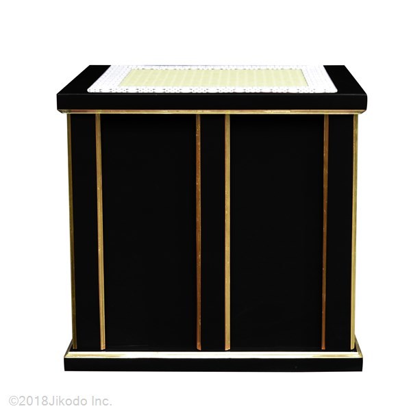 寺院仏具】幅45センチ 黒塗り 収納できる折り畳み椅子型礼盤(幅 寺院仏具】幅45センチ 黒塗り 収納できる折り畳み椅子型礼盤(幅