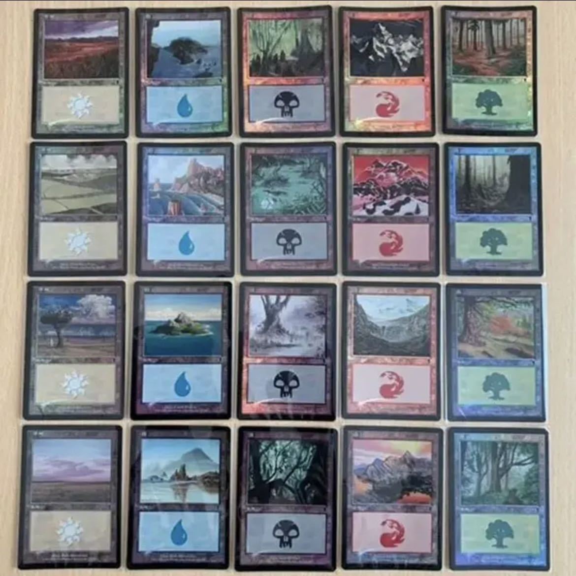 MTG 旧枠日本語FOIL基本地形 コンプリート 基本土地 コレクション 希少 7ED MMQ INV ODY ONS
