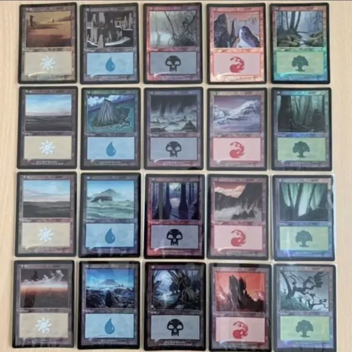 MTG 旧枠日本語FOIL基本地形 コンプリート 基本土地 コレクション 希少 7ED MMQ INV ODY ONS