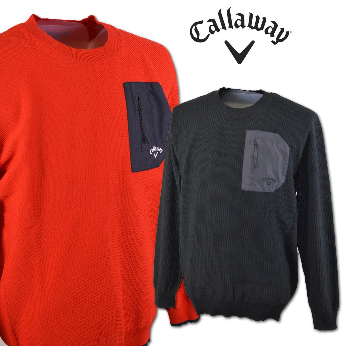 流行に 薄手 クルーネック カジュアル ゴルフ Callaway C22218100-1010