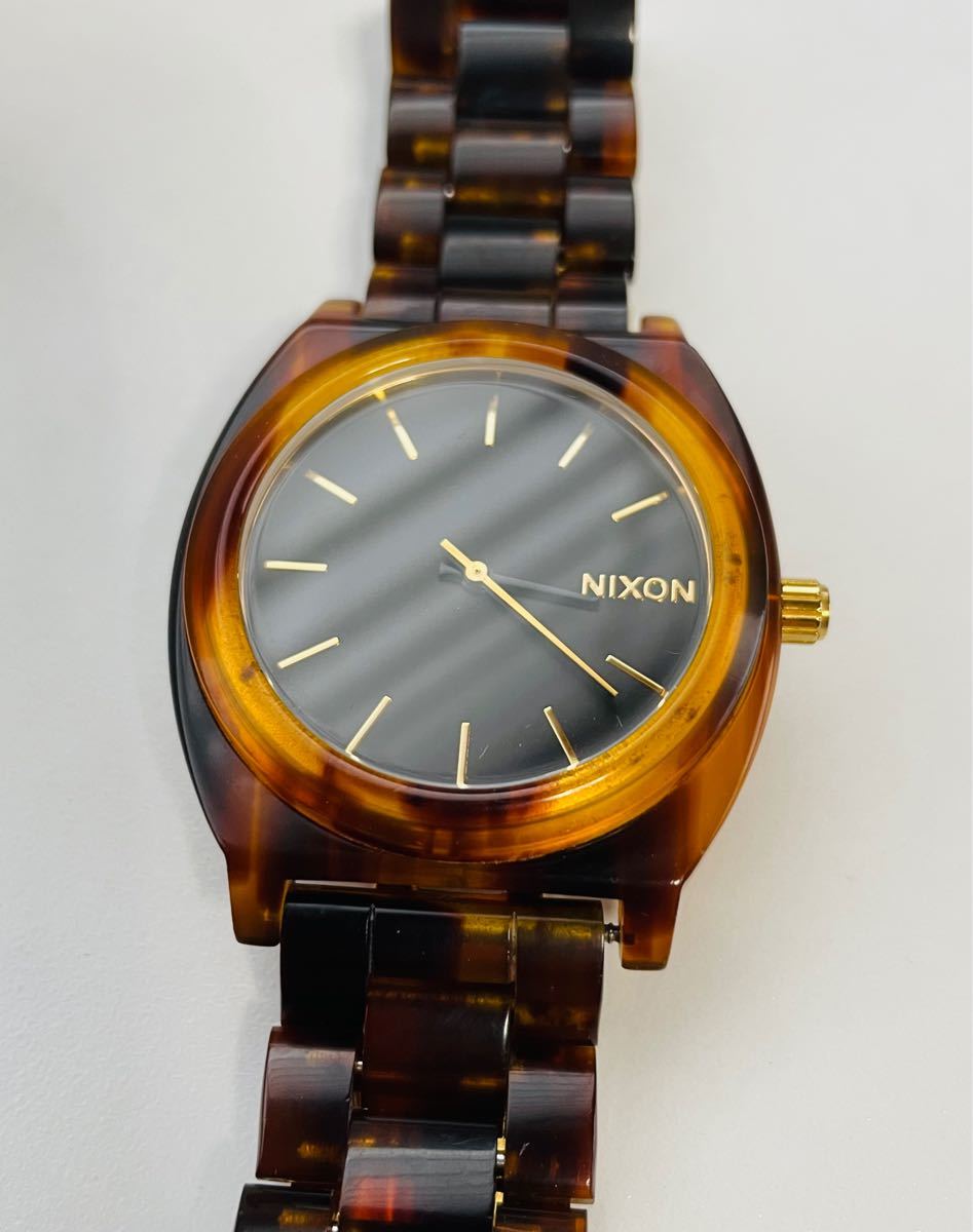 電池新品の美品】NIXONのTIME TELLER 人気のべっ甲×ゴールド｜Yahoo 