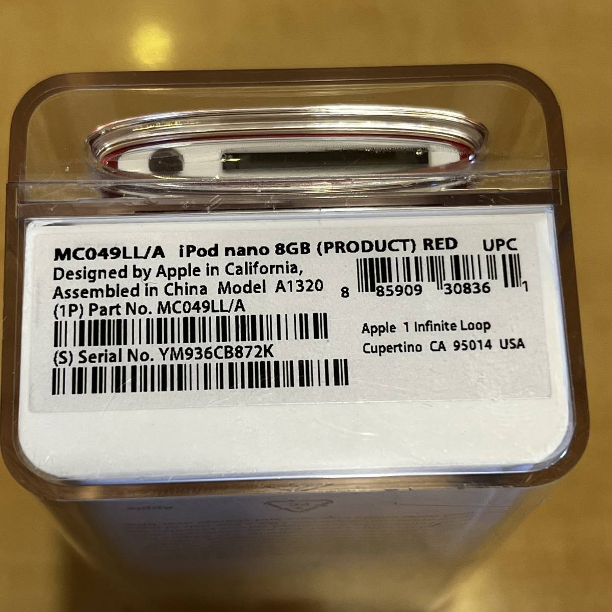 新品未開封Apple Store 8GB限定カラーA1320第5世代iPod nano第五世代REDプロダクトレッドMC049LL/A貴重品MC049J/Aレア アップルストア 本体_画像7