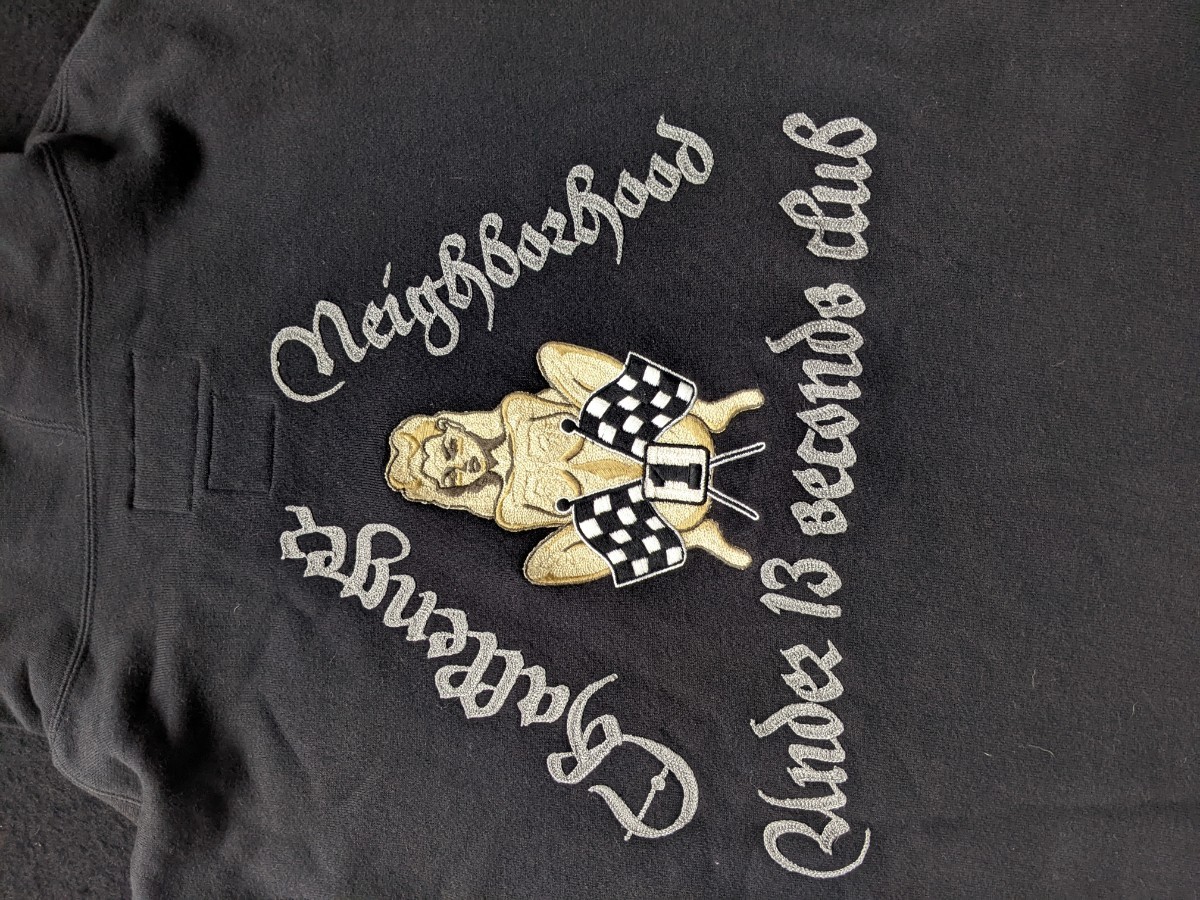 NEIGHBORHOOD　CHALLENGER　コラボレーション　パーカー　黒色　Mサイズ　刺繍　ネイバーフッド　チャレンジャー