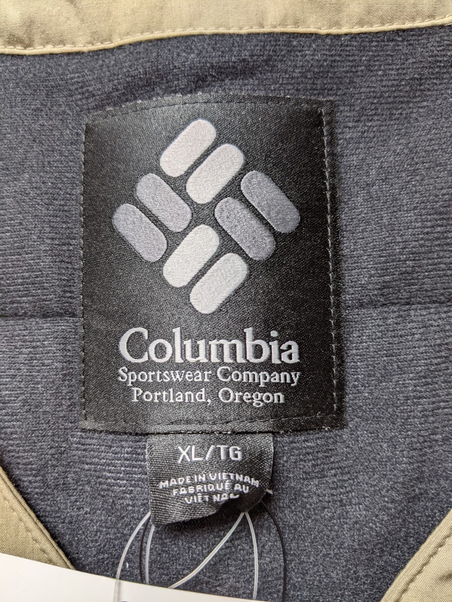 Columbia ナイロンベスト フィッシングベスト ベージュ　XLサイズ　コロンビア　新品未使用