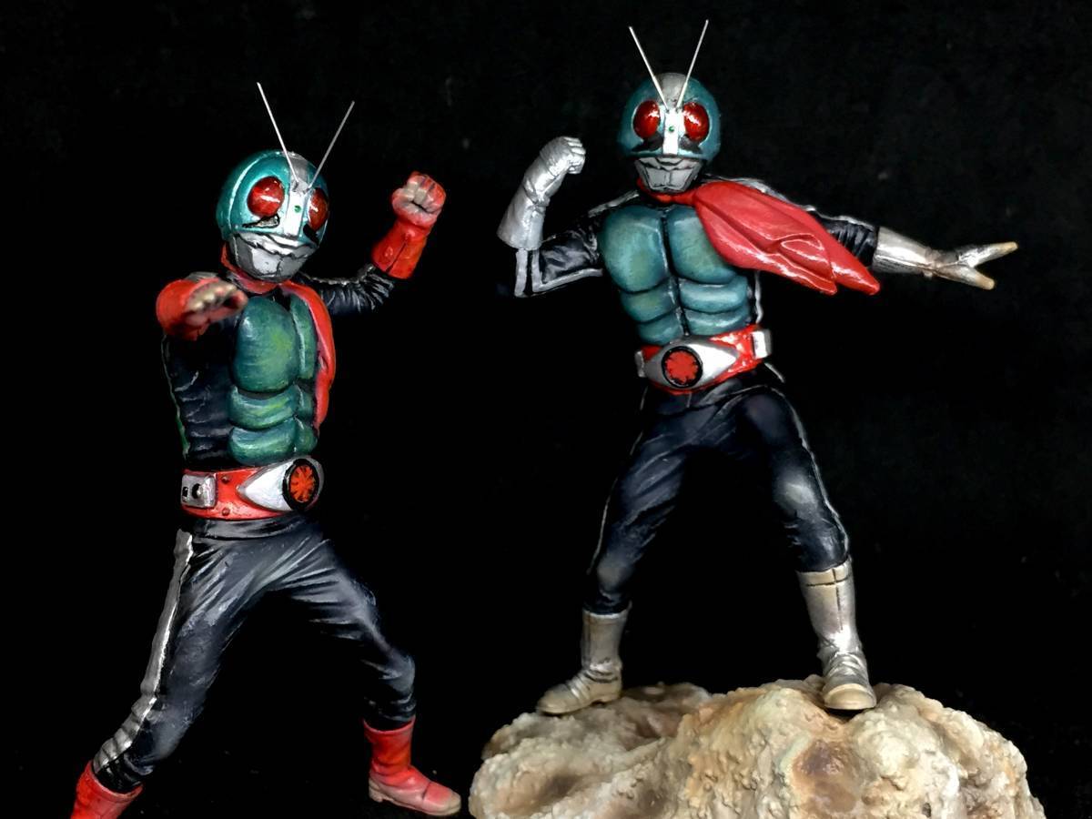 HG 新仮面ライダー2号 ガシャポン リペイント 改造 塗装済み フィギュア Yahoo!オークション - 改造 リペイント 完成品 仮面ライダー 新2