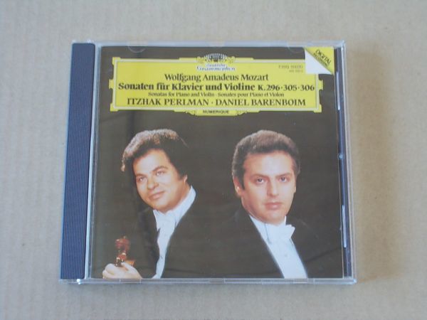 E4977　即決　CD　バレンボイム/パールマン『モーツァルト　ヴァイオリン・ソナタ』　国内盤　1984年盤　￥3500盤_画像1