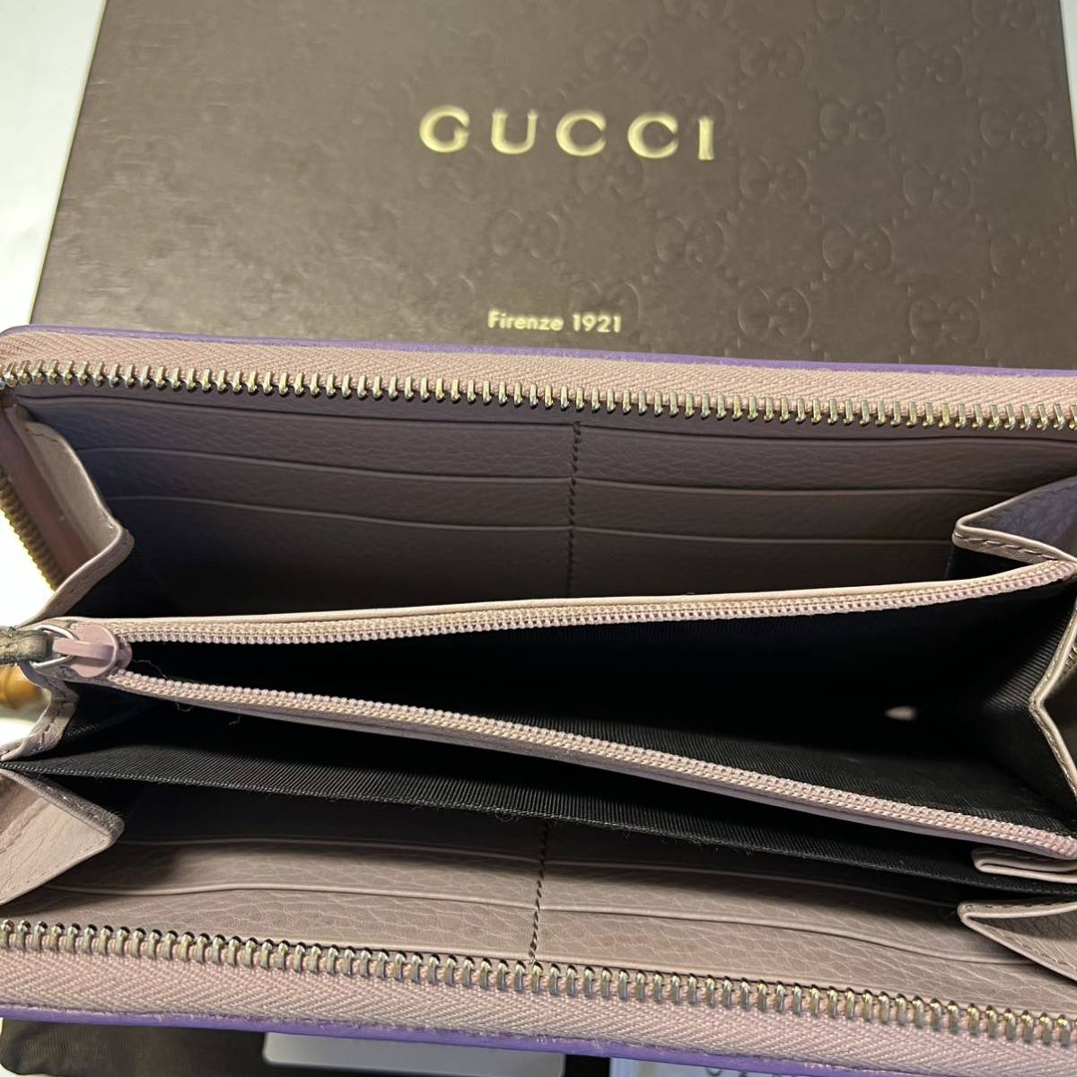 未使用に近い！ グッチ GUCCI 財布 長財布 シェリーライン GG