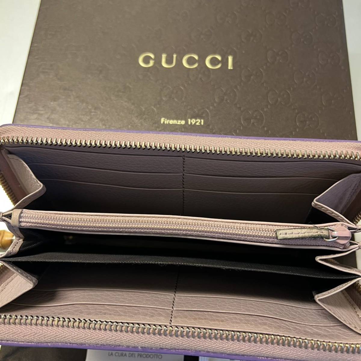 未使用に近い！ グッチ GUCCI 財布 長財布 シェリーライン GG