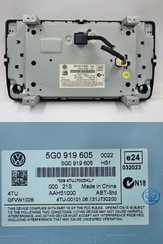 VW ゴルフ DBA-AUCJZ マルチモニター 5G0 919 605 216015　☆AUD　★送料無料★_画像3