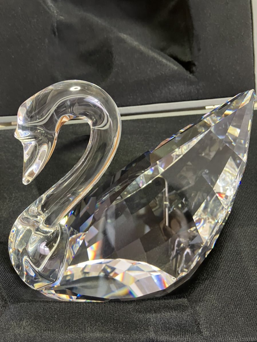 スワロフスキー Swarovski クリスタル 白鳥 置物 フィギュア スワン