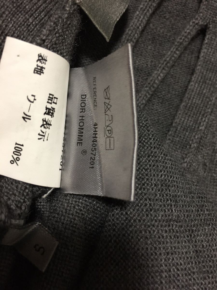 正規 DIOR HOMME 04AW VICTIM期 slash V-neck knit wool 100 正規 DIOR HOMME 04AW VICTIM期 slash V-neck knit wool 100