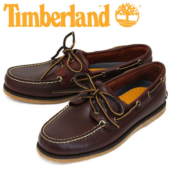 Timberland (ティンバーランド) 25077 CLASSIC BOAT 2EYE クラシック ボート 2アイ デッキシューズ Medium Brown Full Grain TB179 US8-約2_Timberland (ティンバーランド)正規取扱店T