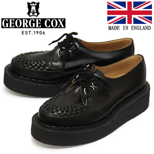 GEORGE COX (ジョージコックス) SKIPTON 3588 VI ラバーソール レザーシューズ 040 BLACK UK