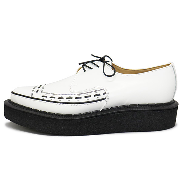 GEORGE COX (ジョージコックス) DIANO 3705 V ラバーソール レザーシューズ 031 WHITE UK8-約_GeorgeCox