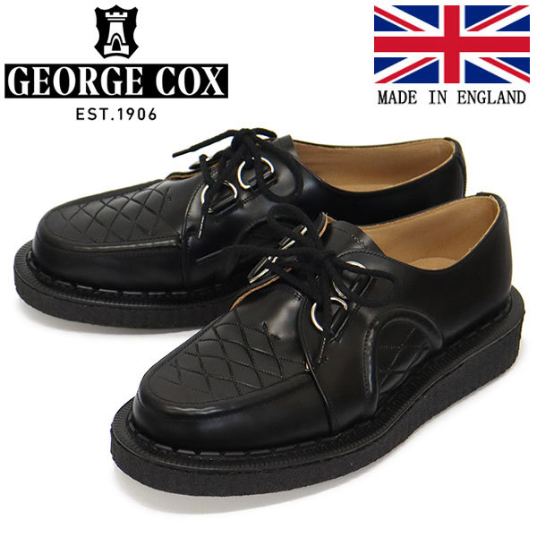 GEORGE COX (ジョージコックス) HAMILTON DACE IVC ラバーソール レザーシューズ 040 BLACK UK8-約27.0cm_GeorgeCox