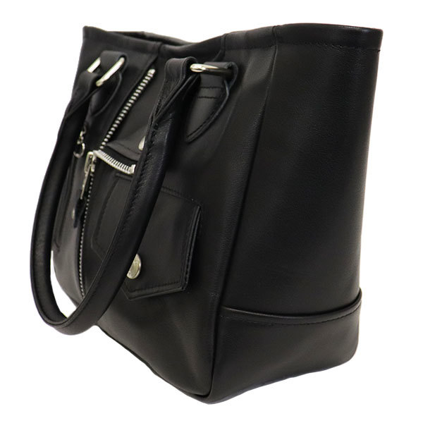 Schott ( Schott ) 3129108 23976009 MINI RIDERS TOTE BAG Mini Rider's leather tote bag handbag 010BLACK