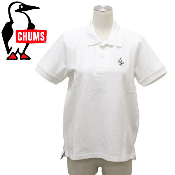 CHUMS (チャムス) CH12-1157 Booby Polo Shirt レディース ブービーポロシャツ CMS065 W001White L_CHUMS