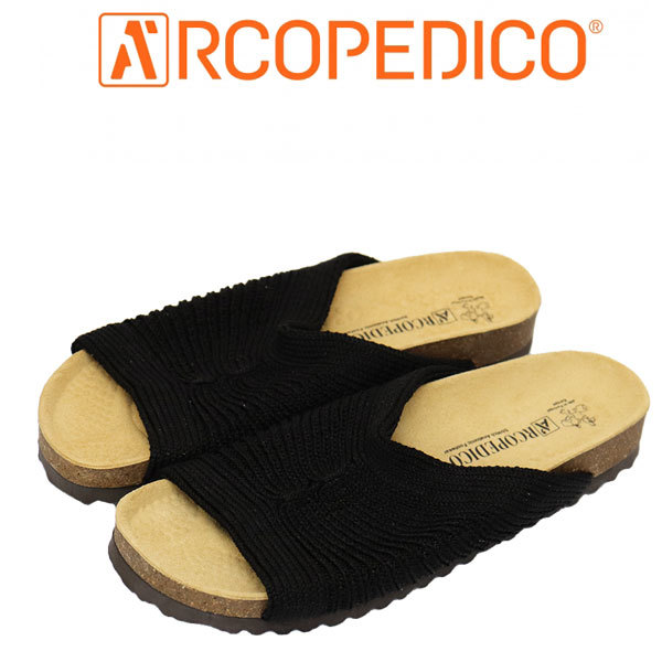 ARCOPEDICO (アルコペディコ) #5061220 サルーテライン OPEN オープン サンダル BLACK ARC004 38-約24.5cm_ARCOPEDICO (アルコペディコ)