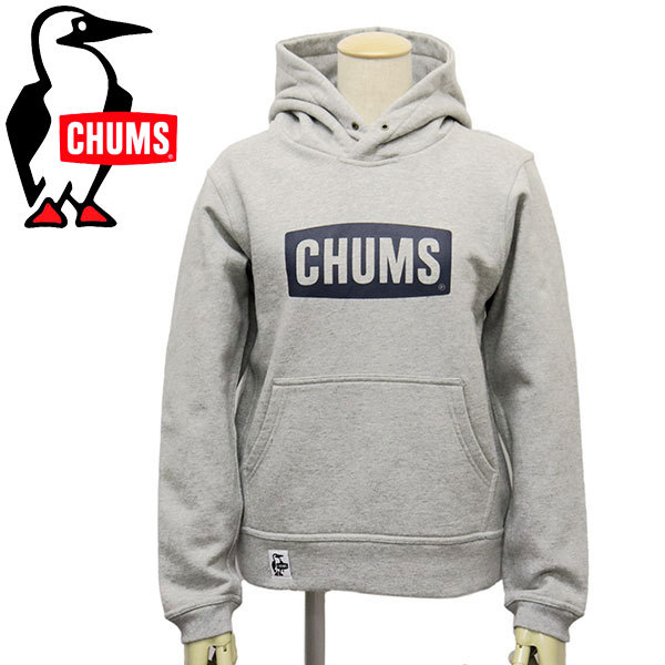 CHUMS (チャムス) CH10-1302 CHUMS Logo Pullover Parka レディース チャムスロゴプルオーバーパーカー CMS079 G050H.GrayxNavy L_CHUMS