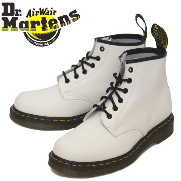【ギフ_包装】 (ドクターマーチン) Dr.Martens 26366100 UK8-約27.0 WHITE レザーブーツ 6EYE YS 101 UK8