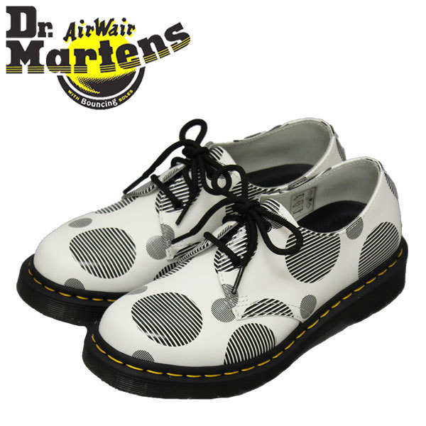 Dr.Martens ( Dr. Martens ) 26877101 1461 3EYE lady's shoes WHITE POLKA DOT