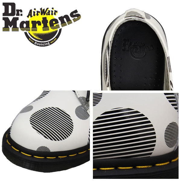 Dr.Martens ( Dr. Martens ) 26877101 1461 3EYE lady's shoes WHITE POLKA DOT