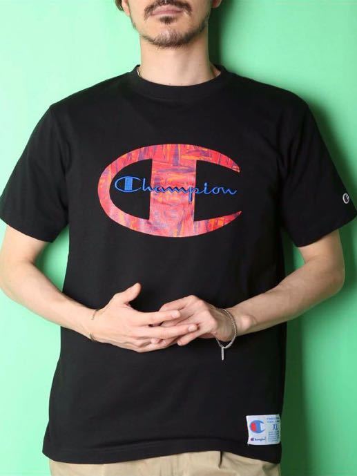 【CHAMPION/チャンピオン】バティックロゴプリントＴシャツ　Ｃ３－Ｒ３０６　ビッグロゴ　ブランドロゴ刺繍_画像1