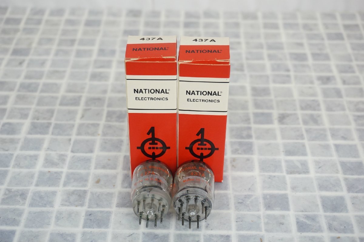 [SK] [a534060] ⑮ 未使用品 NATIONAL ELECTRONICS USA 437A 真空管 2本セット 元箱付き