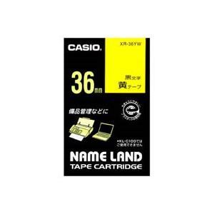 (業務用20セット) CASIO カシオ ネームランド用ラベルテープ 【幅：36mm】 XR-36YW 黄に黒文字