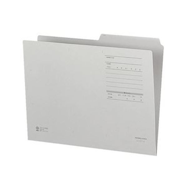 まとめ)コクヨ 1/2カットフォルダー(カラー・Fタイプ)A4 グレー A4-2FF-M 1セット(10冊)【×20セット】 bprsubang.com